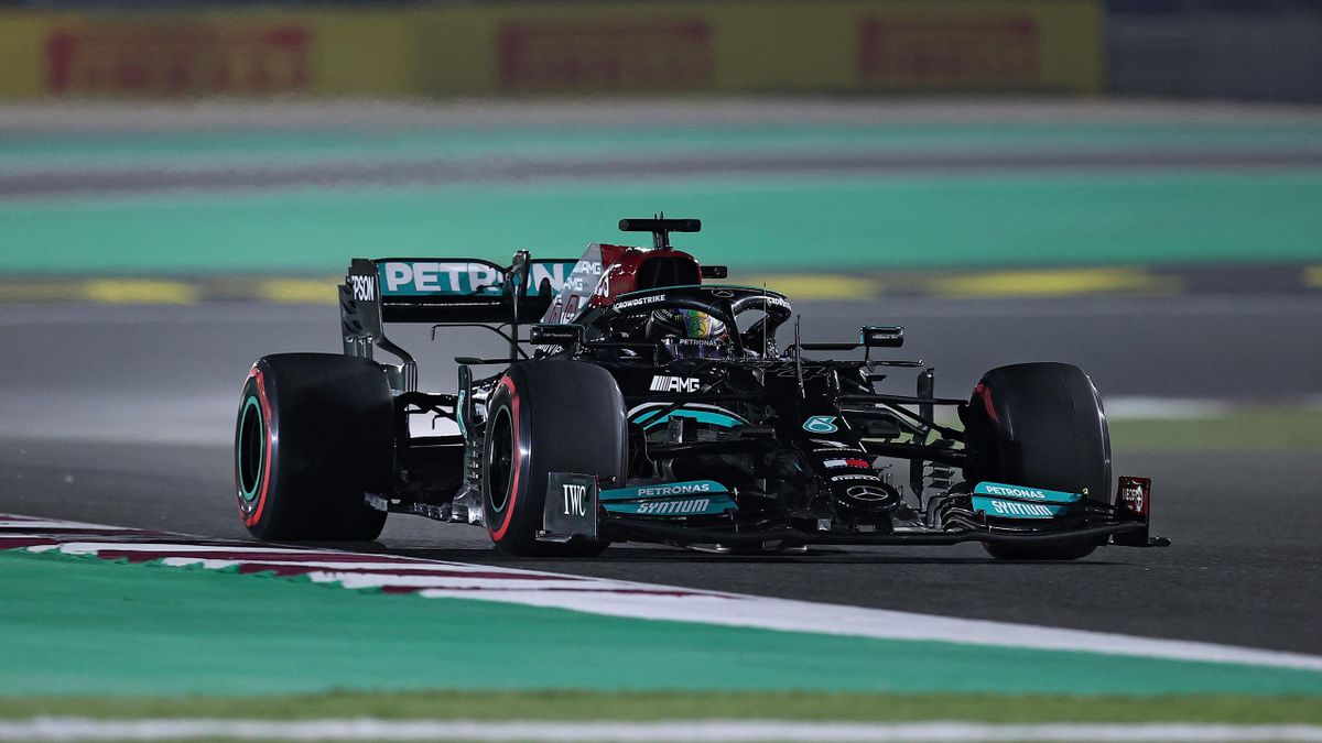 Lewis Hamilton (Mercedes) aux essais qualificatifs du GP du Qatar 2021