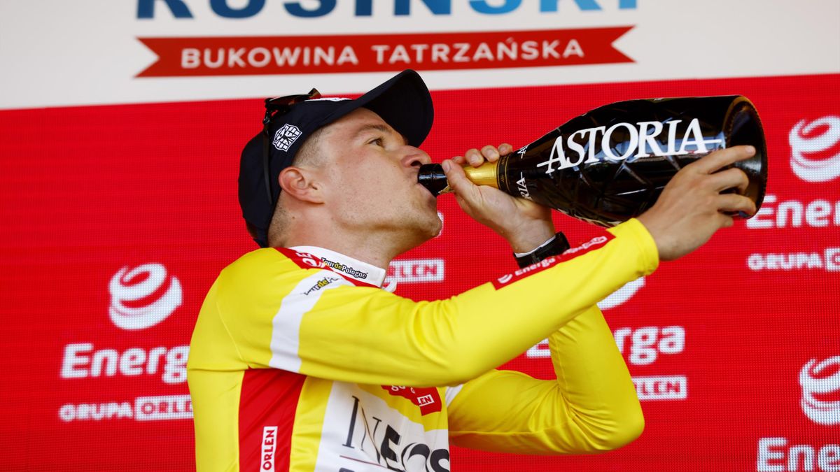 Ethan Hayter na zijn overwinning in het eindklassement van de Ronde van Polen.