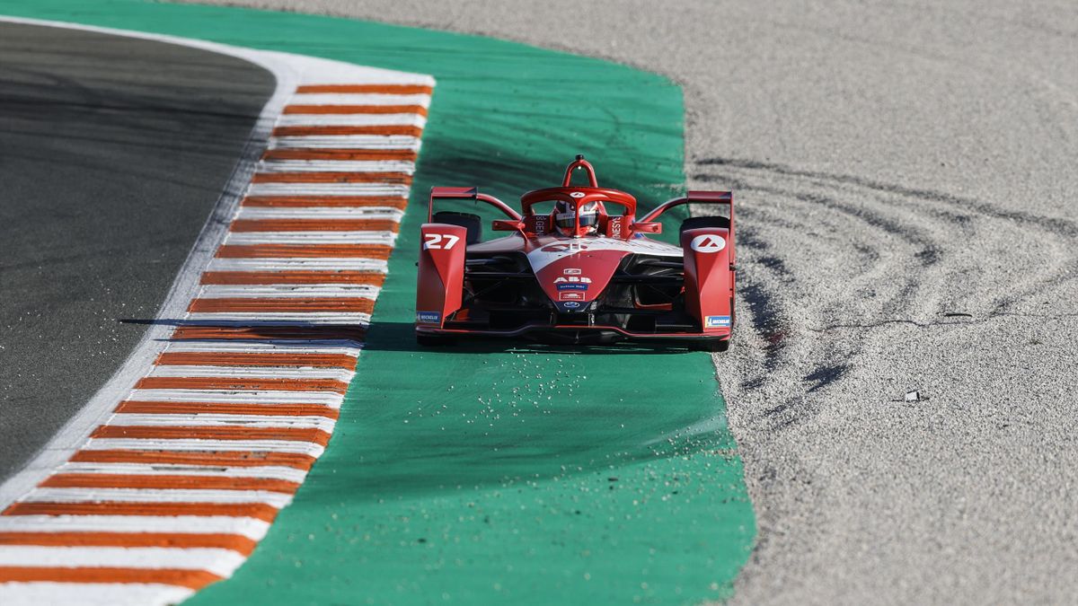 Jake Dennis behind the wheel in a pre-season test at Circuit Ricardo Tormo in Valencia