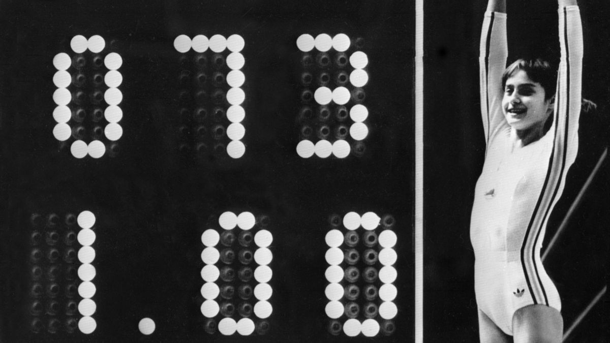 Nadia Comăneci, la Jocurile Olimpice de la Montreal (1976)