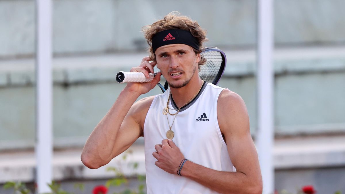 Alexander Zverev playing at the Rome Masters