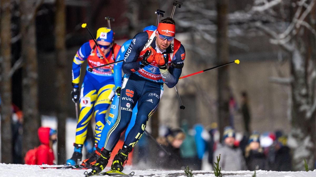 Philipp Nawrath beim Staffelrennen in Östersund