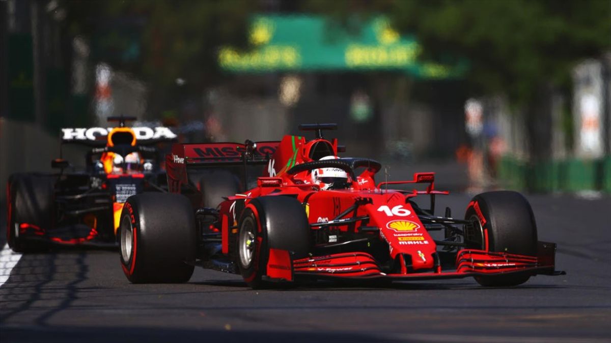 Formel 1 Baku Strecke : Baku Gp Ferrari Pilot Charles Leclerc Verlor Spitzenposition Durch Einen Ast Eurosport