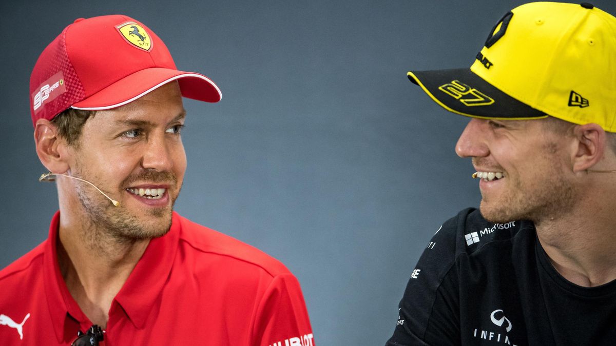 Sebastian Vettel (li.) und Nico Hülkenberg (re.)