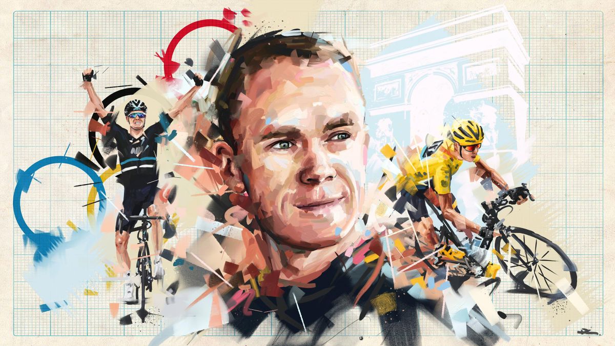 Chris Froome (artwork by Phil Galloway)
