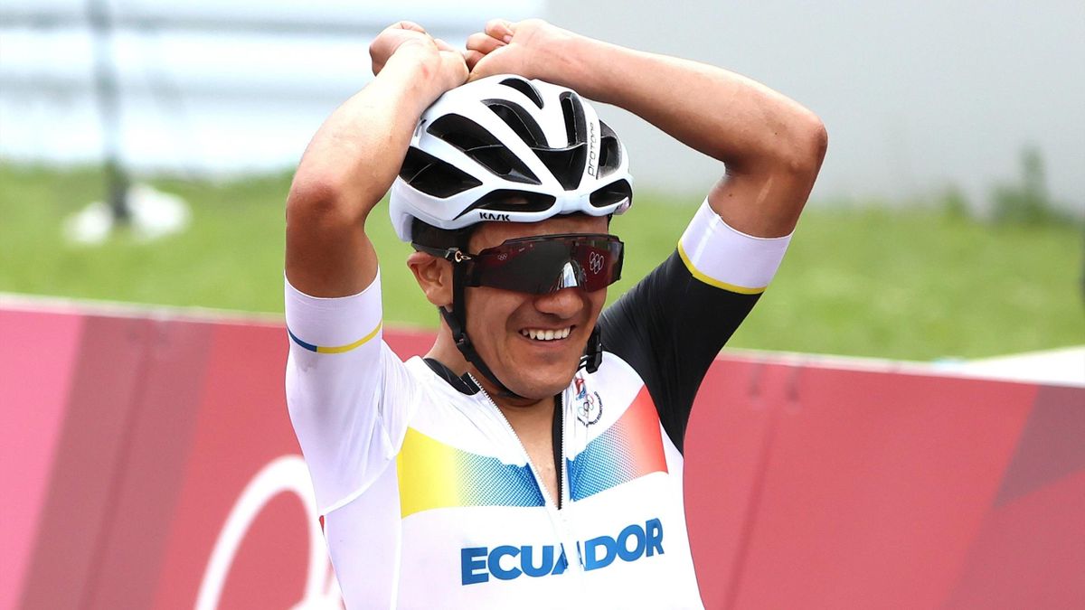 TOKYO, 24-07-2021, Fuji Speedway, Olympic Games, Olympische Spiele, Olympia, OS Road Race Men, Olympic champion is Richard Carapaz from Ecuador Tokyo Olympics: Road Race Men PUBLICATIONxNOTxINxNED x12646947x Copyright: