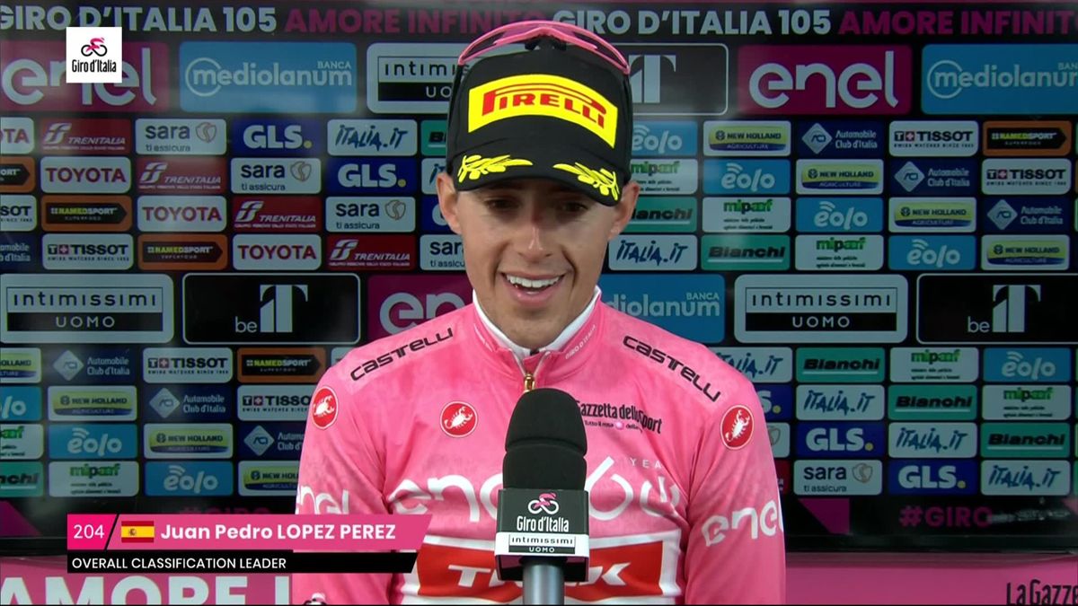 Cycling Giro d'Italia : Stage 6 - JuAn Pedro Lopez interview Post Race