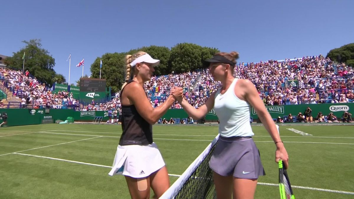 Angelique Kerber Swats Aside Simona Halep To Reach Eastbourne Semi Finals Eurosport