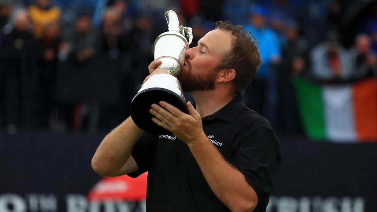 Shane Lowry célèbre sa victoire à l'Open Britannique 2019