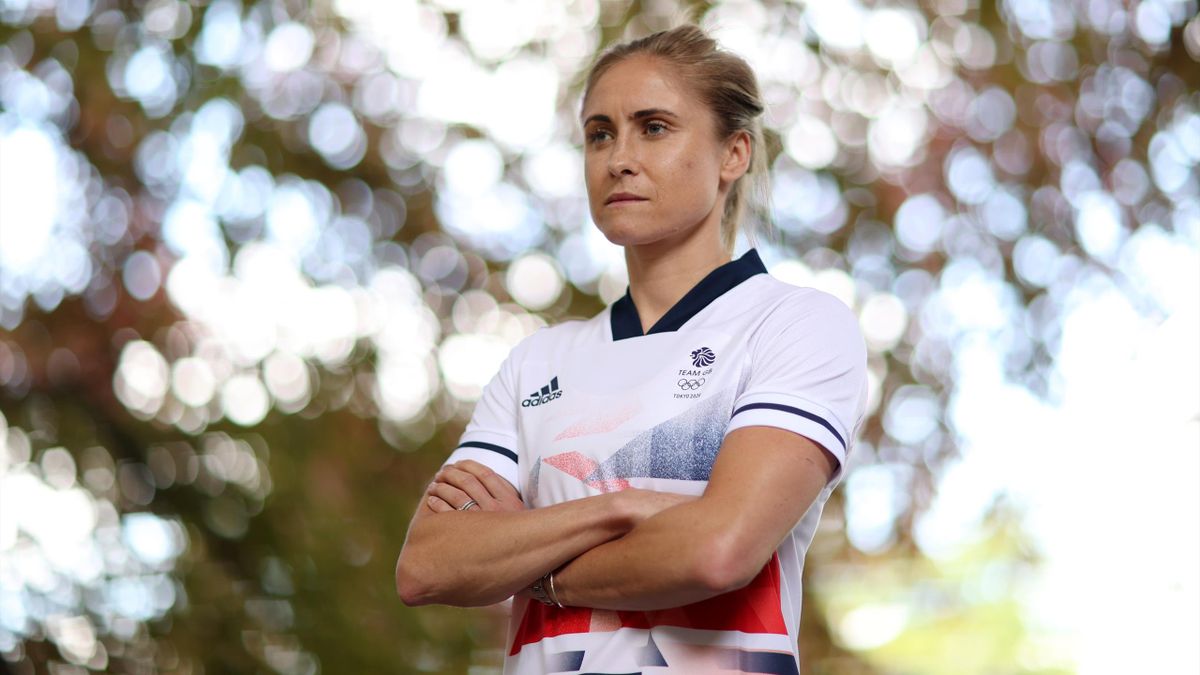 Steph Houghton of Great Britain poses for a photo to mark the official announcement of the women's football team selected to Team GB for the Tokyo 2020 Olympic