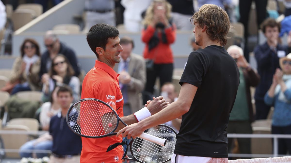 Novak Djokovic und Alexander Zverev bei den French Open