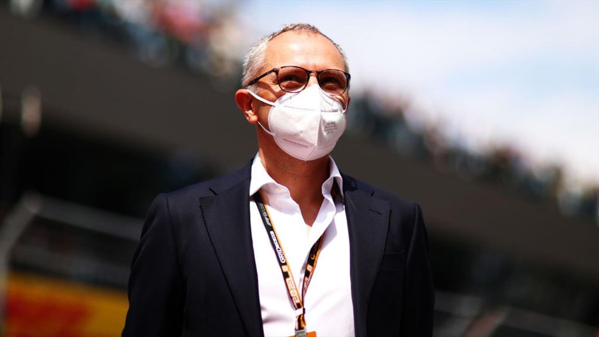 Stefano Domenicali, CEO of the Formula One Group, looks on from the grid before the F1 Grand Prix of Austria at Red Bull Ring on July 04, 2021 in Spielberg,