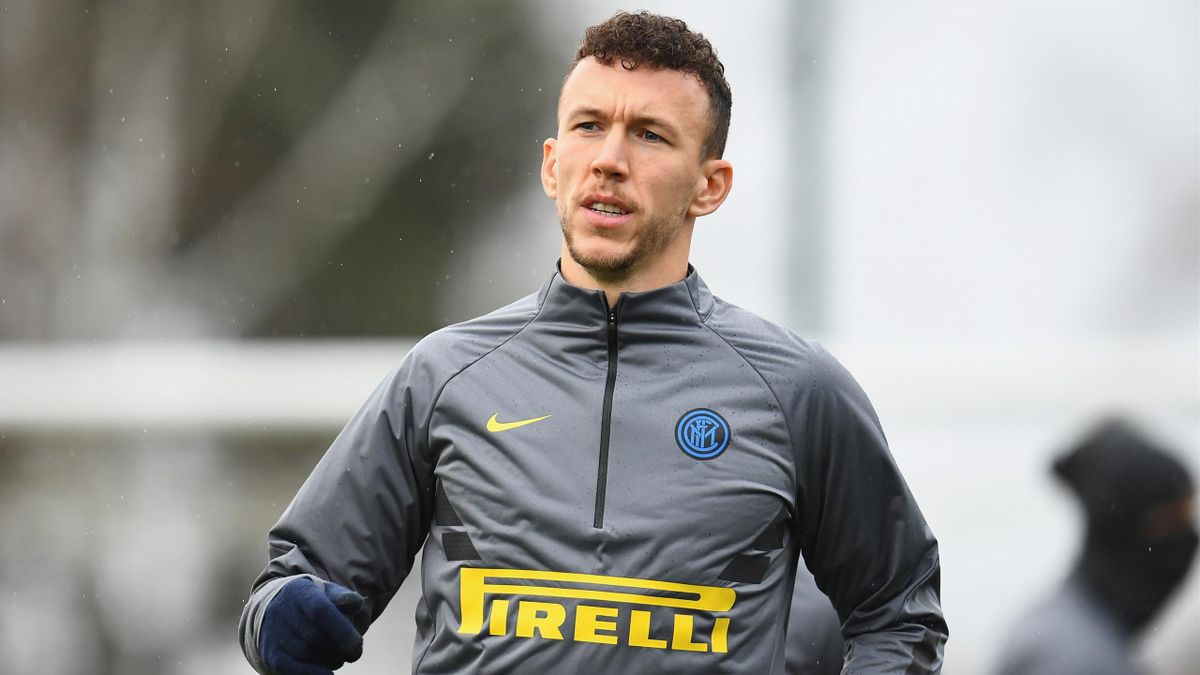 Ivan Perisic of FC Internazionale in action during the training session ahead of the UEFA Champions League Group B stage match between FC Internazionale and Shakhtar Donetsk
