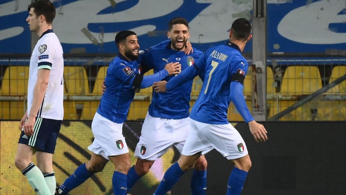 Il gol di Berardi in Italia-Irlanda del Nord