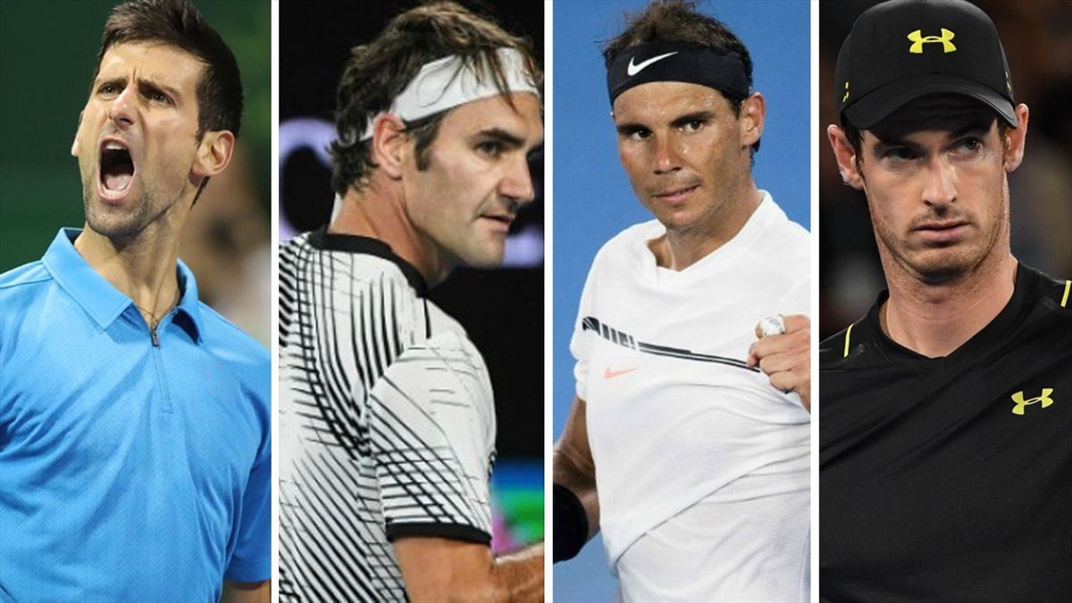 Novak Djokovic, Roger Federer, Rafael Nadal and Andy Murray