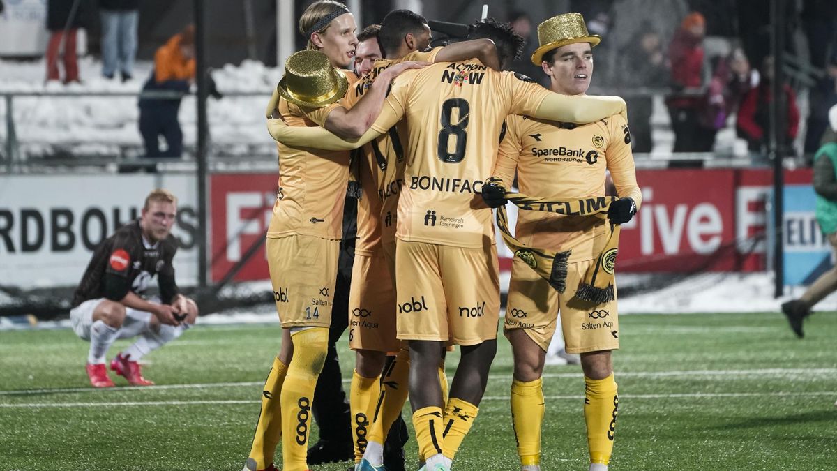 Bodø/Glimt-spillerne etter seieren mot Mjøndalen