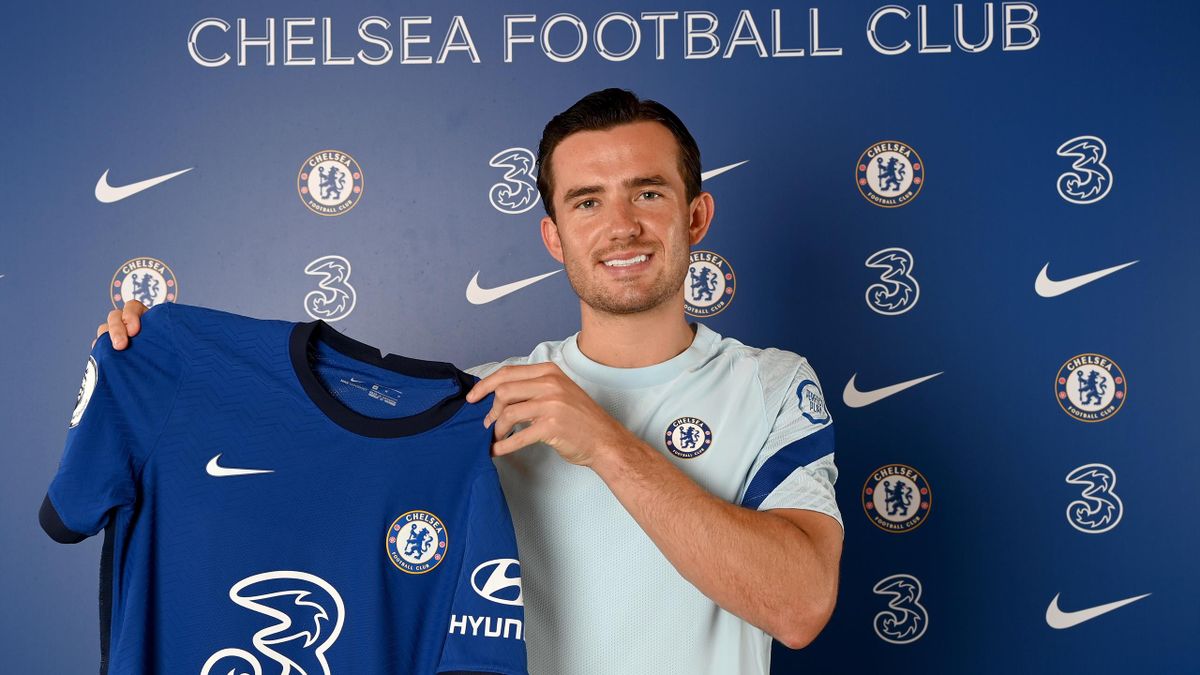 Chelsea Unveil new signing Ben Chilwell at Chelsea Training Ground on August 26, 2020 in Cobham, England.