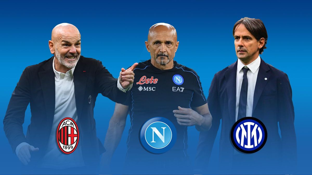 Pioli (Milan), Spalletti (Napoli), Inzaghi (Inter)