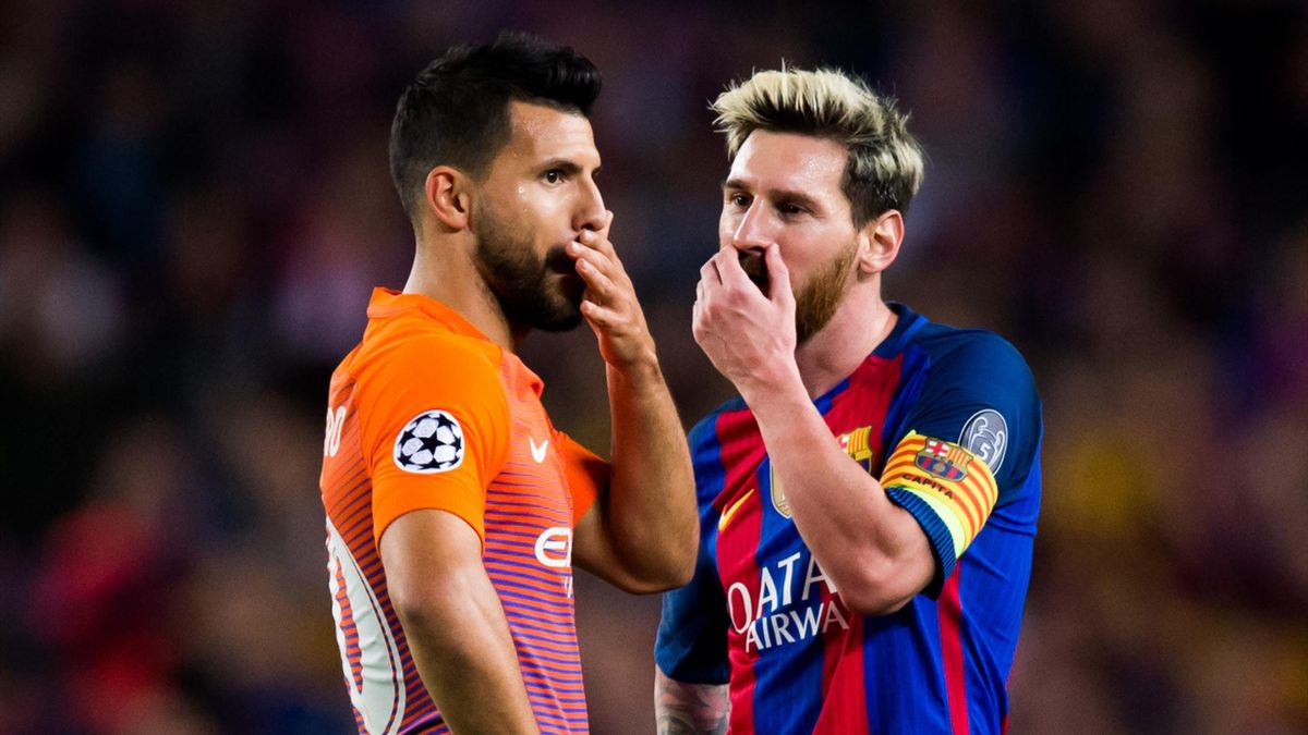 Leo Messi (FC Barcelona) and Sergio Kun Agüero (Manchester City)