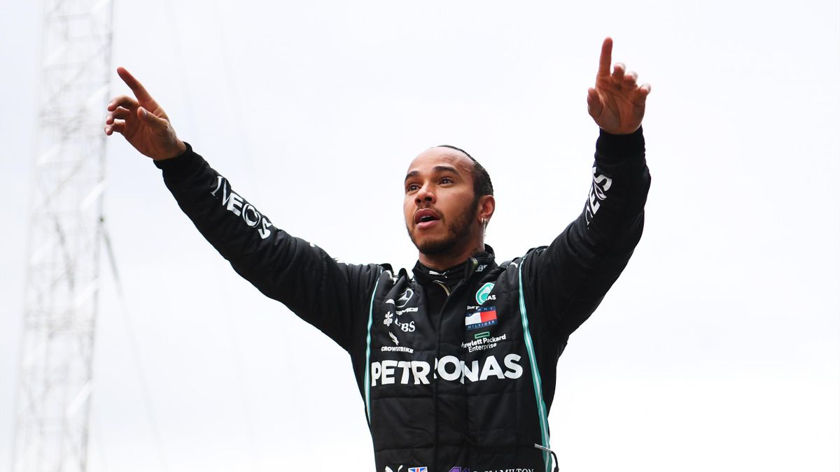 Lewis was emotional as social media reacted to his historic seventh F1 world title - Eurosport