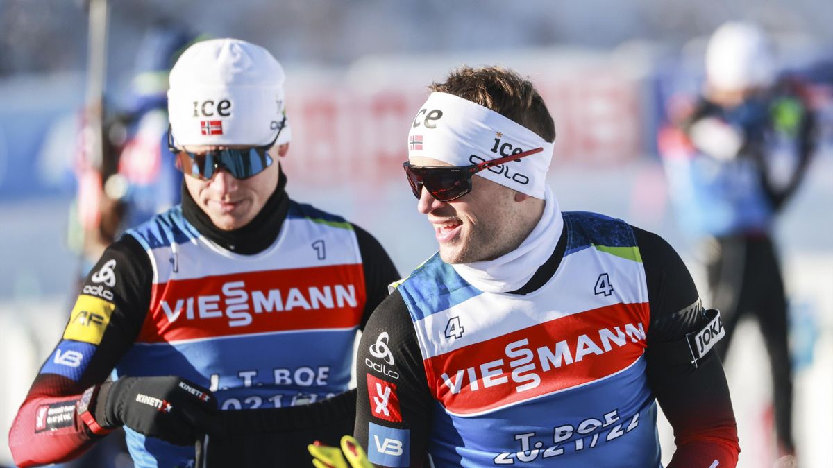 Johannes et Tarjei Boe, le 6 janvier à Oberhof, à la veille du sprint