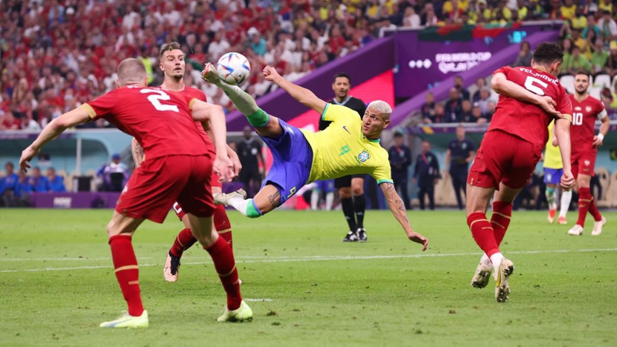 Richarlison segna un gol fantastico in Brasile-Serbia - Mondiali 2022