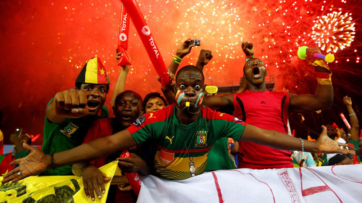 Cameroon supporters at the Africa Cup of Nations in Gabon