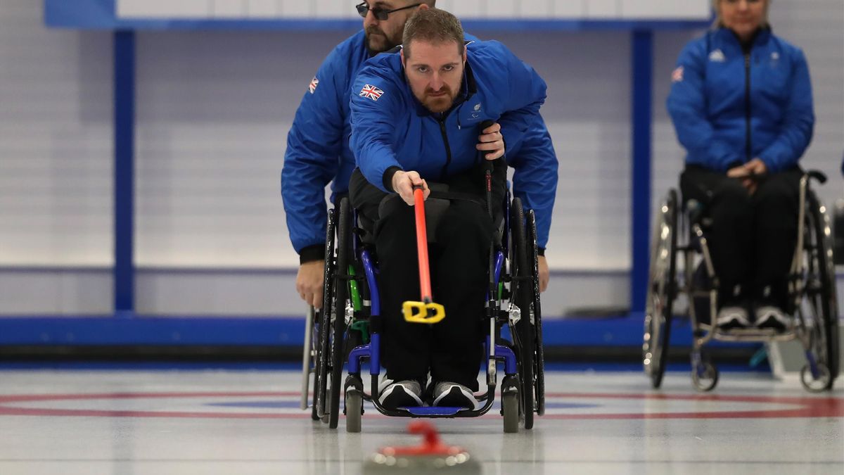 Hugh Nibloe is seen at announcement of the ParalympicsGB Wheelchair Curling Team at The National Curling Centre on January 10, 2018 in Stirling, Scotland.