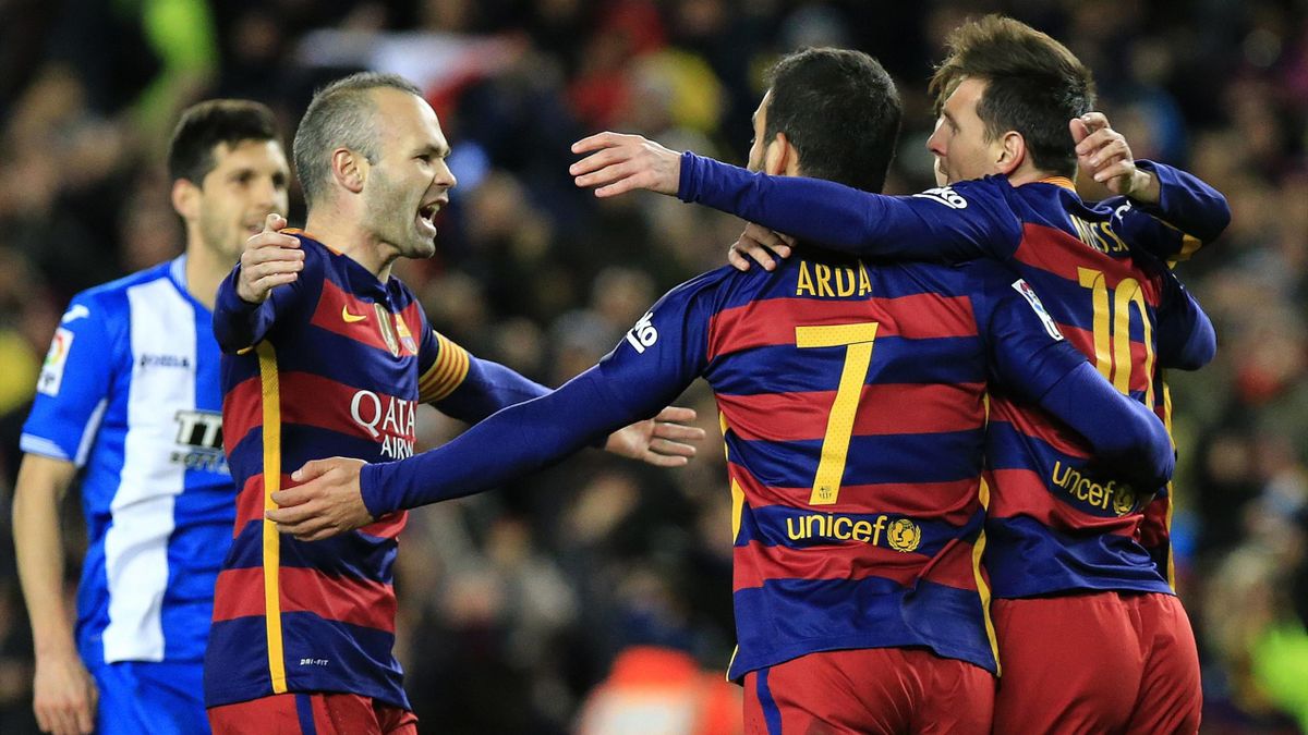 ceja temor Faceta Barcelona-Espanyol: Oro, Iniesta y Messi (4-1) - Eurosport