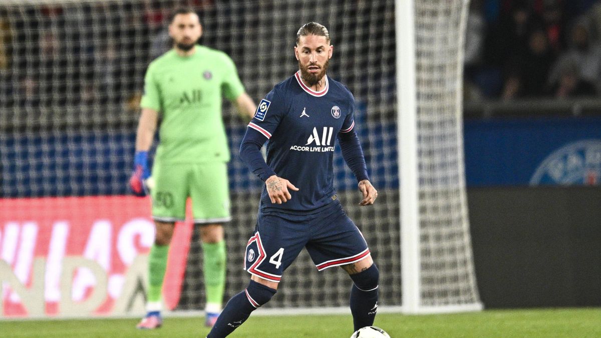 Sergio Ramos (PSG) joué 20 minutes face à Lorient, le 3 avril 2022 en Ligue 1