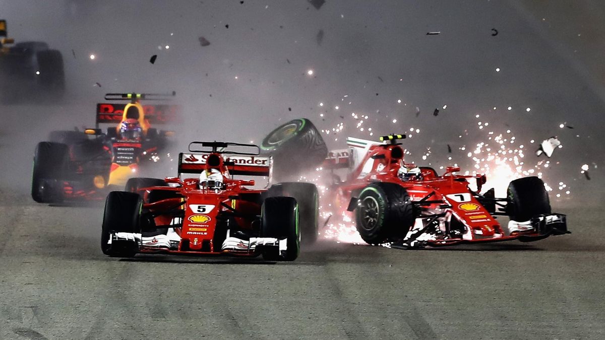 Raikkönen Vettel et Verstappen s'accrochent à Singapour