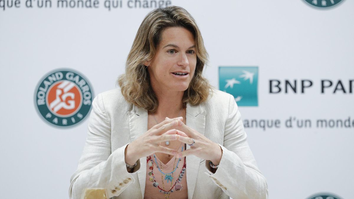 Amélie Mauresmo à Roland-Garros en 2022