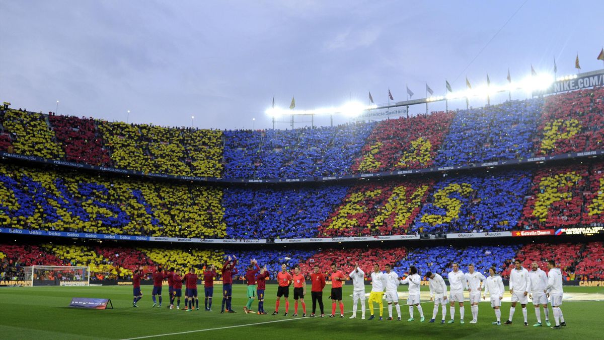 Mosaico en el clásico de Barcelona y Real Madrid