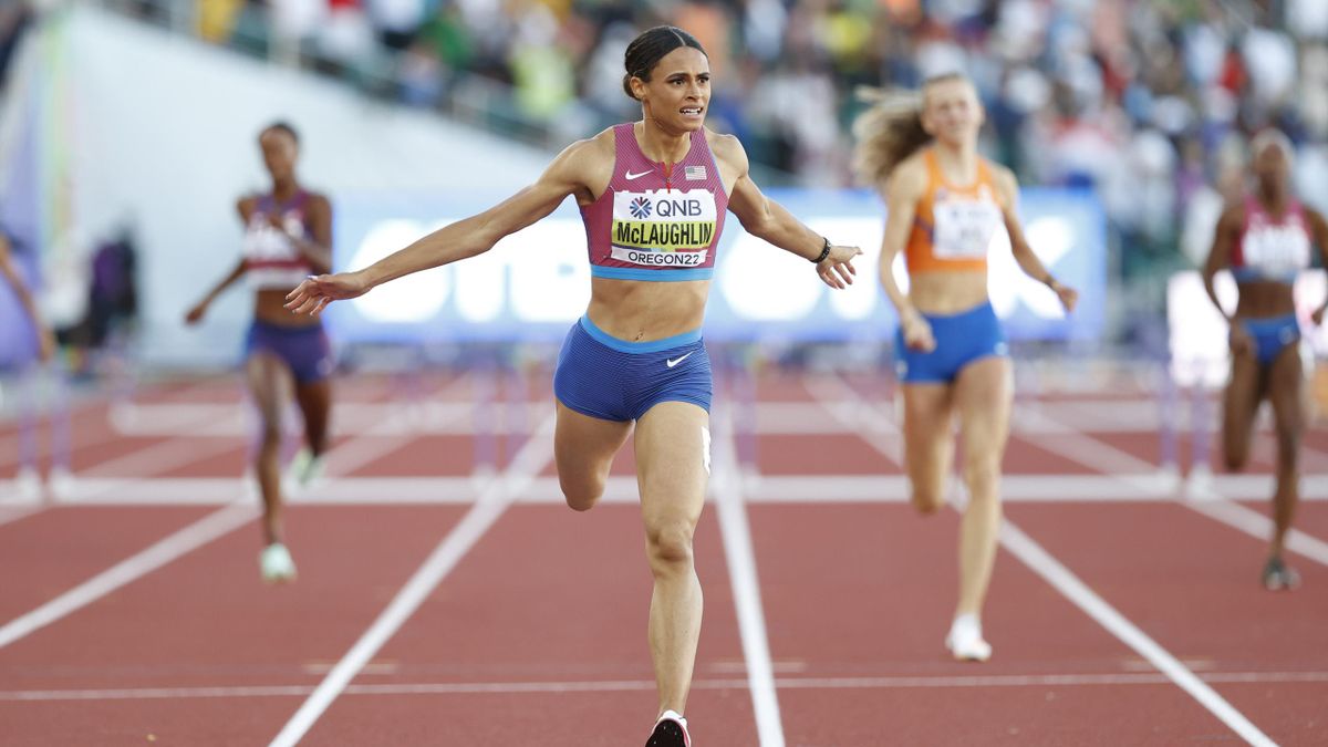 Sydney McLaughlin lief bei der Leichtathletik-WM in Eugene über 400 m Hürden Weltrekord