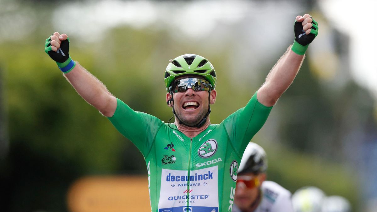 Mark Cavendish (Deceunick - Quick-Step) vainqueur de la 6e étape du Tour de France à Châteauroux, le 1er juillet 2021
