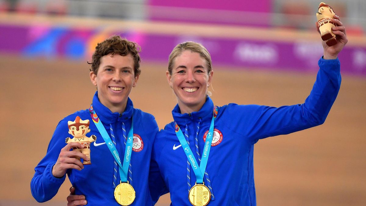 Kimberly Geist y Christina Brich (ciclismo en pista, EE. UU.). Juegos Panamericanos 2019