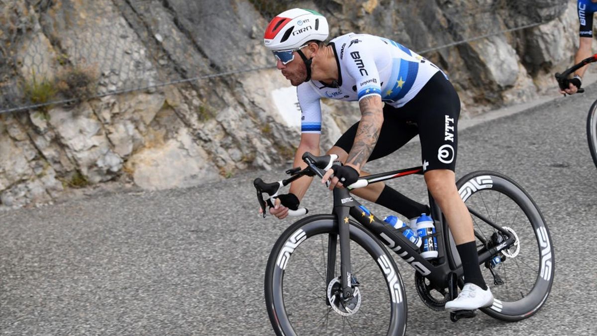 Giacomo Nizzolo im Europameister-Trikot bei der Tour de France 2020