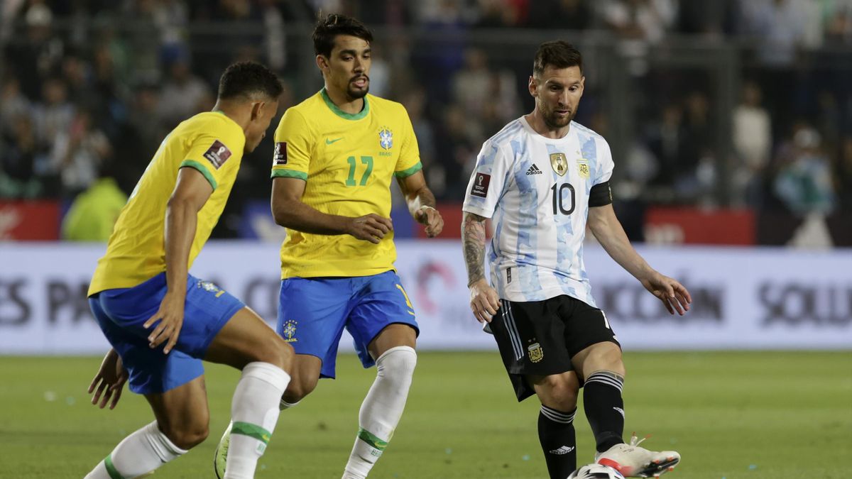 Lucas Paqueta et Leo Messi / Argentine - Brésil
