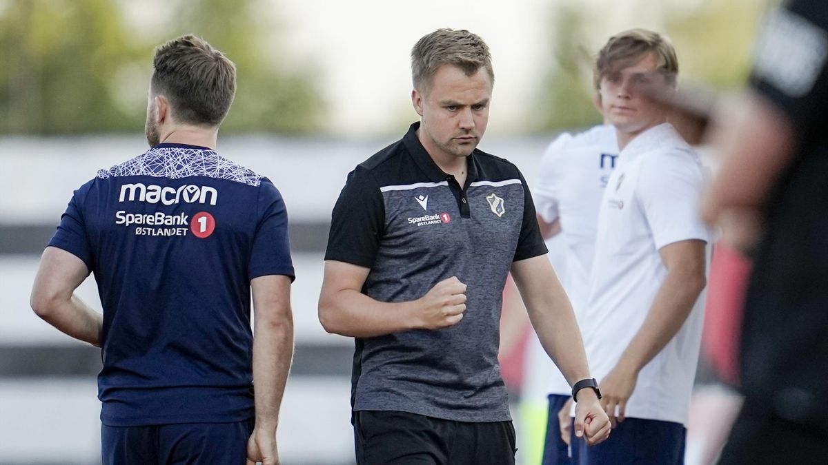 Eirik Kjønø jubler for scoring under kampen mot Lillestrøm 21. juli. Stabæk tapte oppgjøret 3-2.