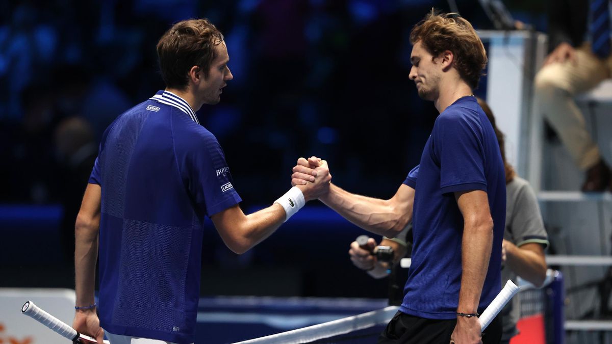 Daniil Medvedev und Alexander Zverev bei den ATP Finals