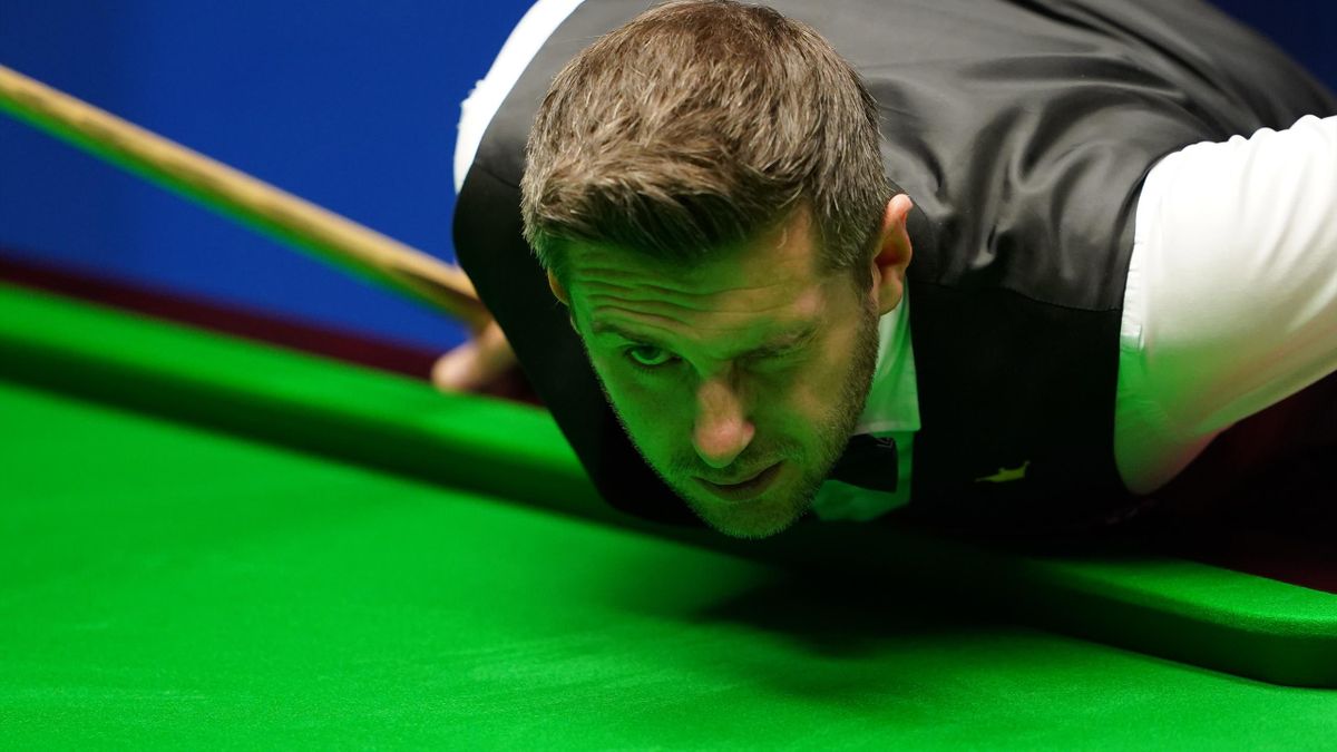 England's Mark Selby during day 16 of the Betfred World Snooker Championships 2021 at the Crucible Theatre on May 2, 2021 in Sheffield, England.