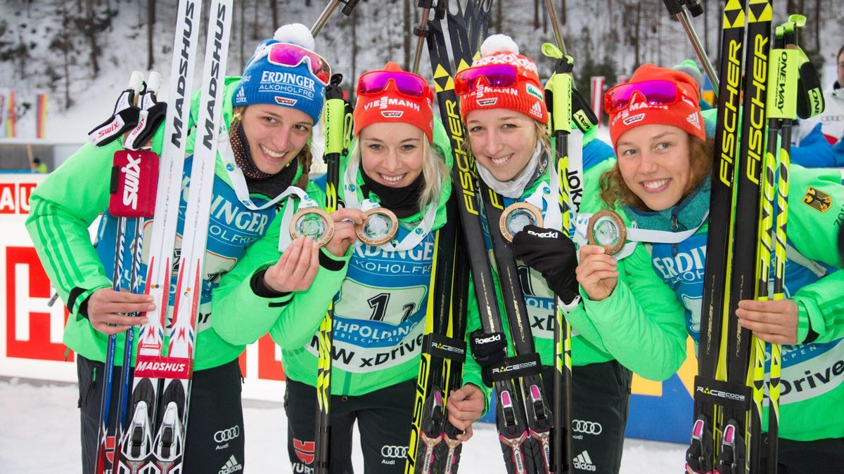 Deutsche Biathlon Damen Gewinnen Staffel In Ruhpolding Eurosport