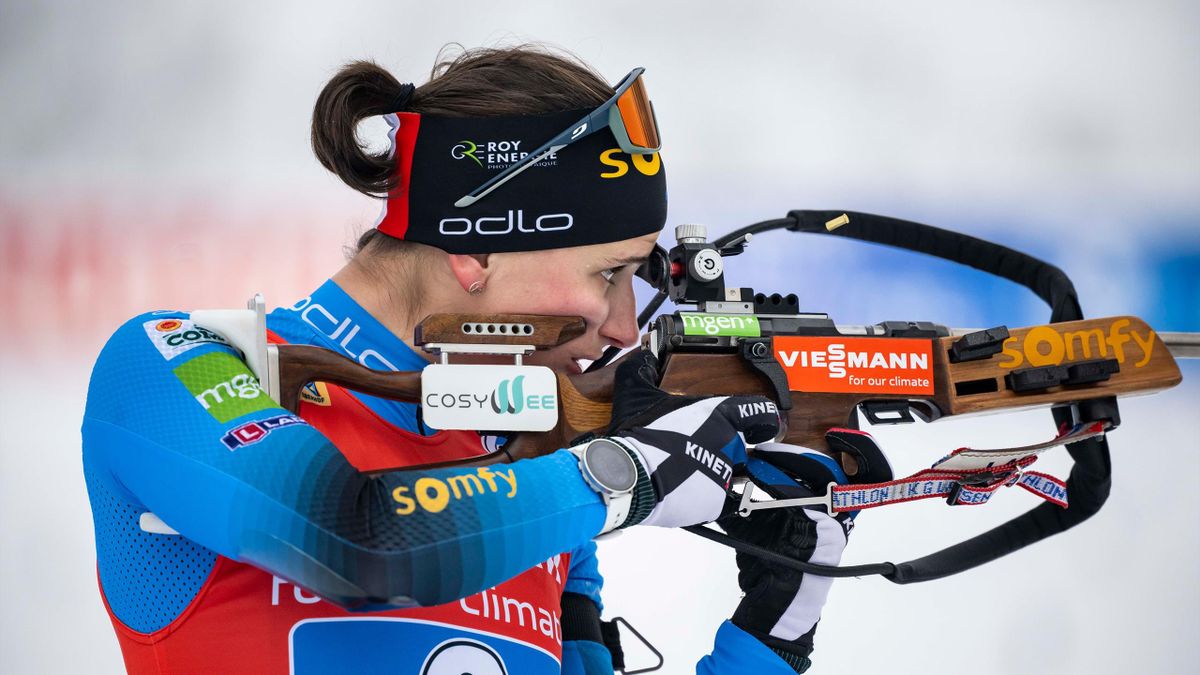 Julia Simon lors du relais mixte à Oberhof
