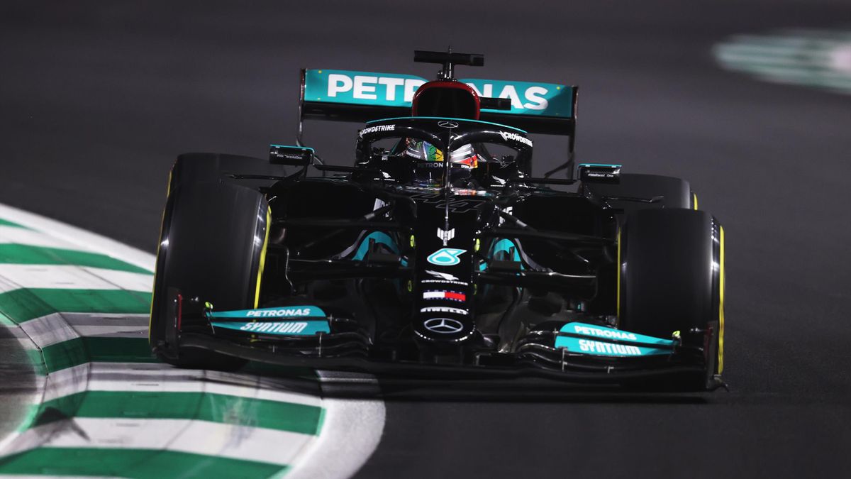 Lewis Hamilton im Mercedes in Dschidda