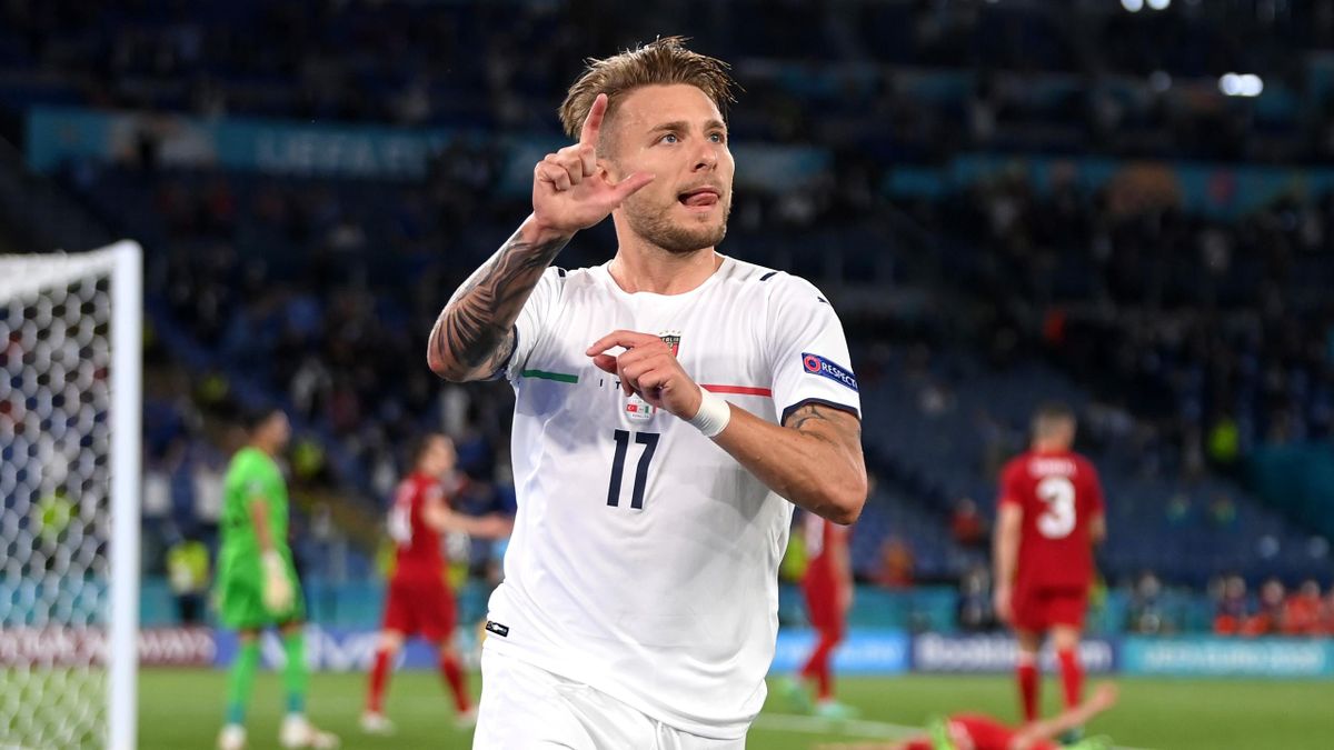 Ciro Immobile festeggia il gol in Turchia-Italia - Euro 2020