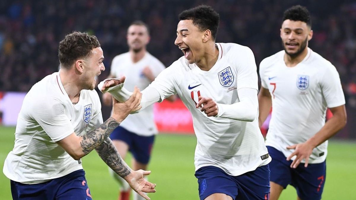 Jesse Lingard, Kieran Trippier - Netherlands-England - Friendly match 2018 - Getty Images