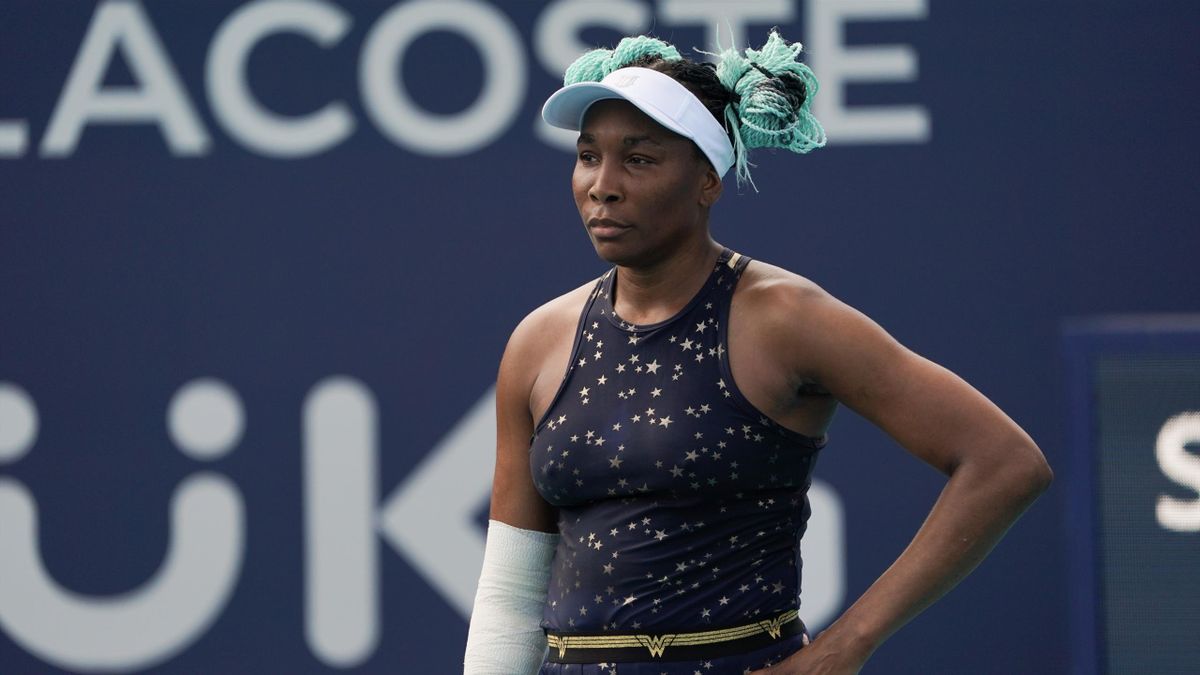 Venus Williams (USA) during her qualifying second round match of the Miami Open