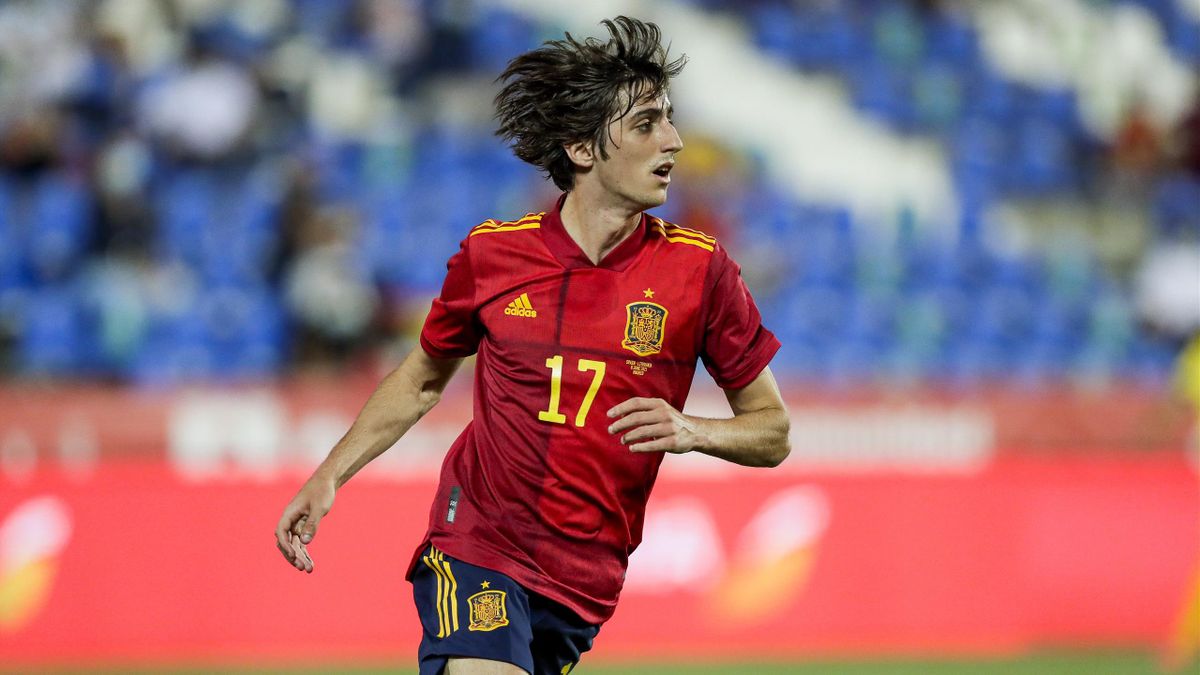 Bryan Gil of Spain during the International Friendly match between Spain v Lithuania at the Municipal Stadium of Butarque on June 8, 2021 in Leganes Spain