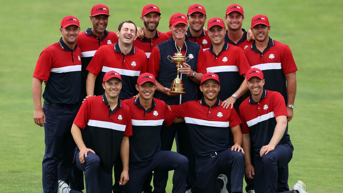 USA celebrate winning the 43rd Ryder Cup at Whistling Straits.