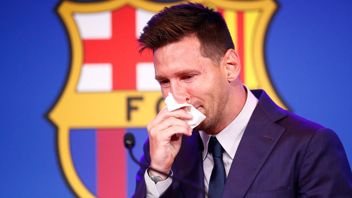 Leo Messi, entre lágrimas